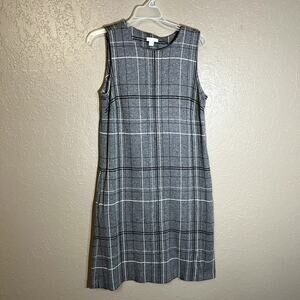 J. Jill Plaid Dress Small gray sleeveless